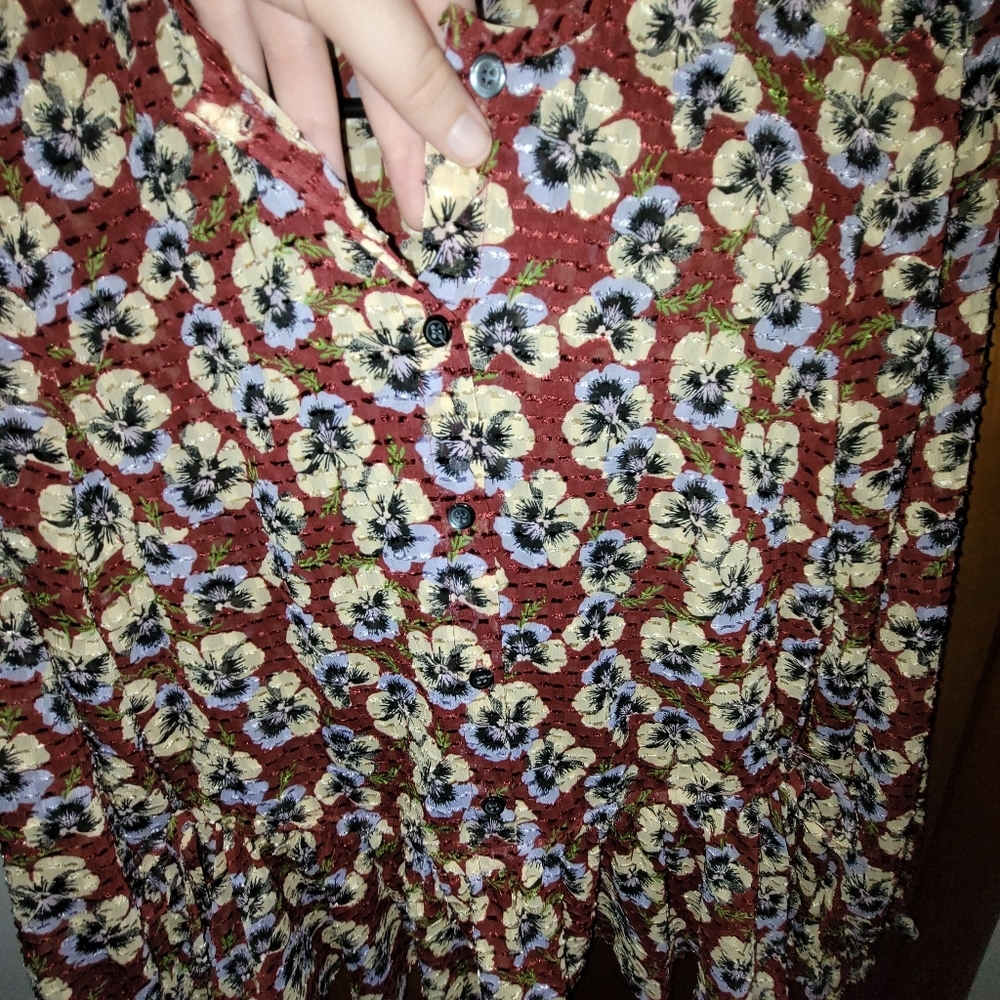 MADEWELL Drawstring Ruffle Hem Top - Picture 4 of 9